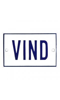 Emaljskylt VIND vit - blå 8 x 5 cm modell 1-3 Emaljskylt VIND vit - blå 8 x 5 cm modell 1-3