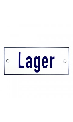 Emaljskylt Lager vit - blå 12 x 5 cm modell 1-3 Emaljskylt Lager vit - blå 12 x 5 cm modell 1-3