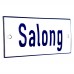 Emaljskylt Salong vit - blå 12 x 5 cm modell 1-3