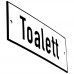 Emaljskylt Toalett vit - svart 12 x 5 cm modell 2-3