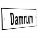 Emaljskylt Damrum vit - svart 12 x 5 cm modell 2-3