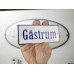 Emaljskylt Gästrum vit - blå 12 x 5 cm modell 3-3
