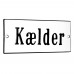 Emaljskylt Kælder vit - svart 12 x 5 cm modell 4-3