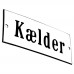 Emaljskylt Kælder vit - svart 12 x 5 cm modell 4-3