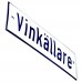 Emaljskylt Vinkällare vit - blå 15 x 5 cm modell 1-3