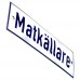 Emaljskylt Matkällare vit - blå 15 x 5 cm modell 1-3