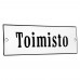 Emaljskylt Toimisto vit - svart 15 x 5 cm modell 4-3