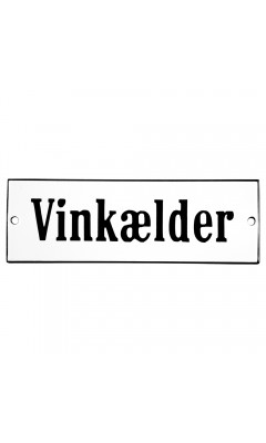 Emaljskylt Vinkælder vit - svart 15 x 5 cm modell 4-3 Emaljskylt Vinkælder vit - svart 15 x 5 cm modell 4-3