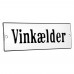 Emaljskylt Vinkælder vit - svart 15 x 5 cm modell 4-3