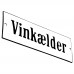 Emaljskylt Vinkælder vit - svart 15 x 5 cm modell 4-3