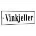 Emaljskylt Vinkjeller vit - svart 15 x 5 cm modell 4-3