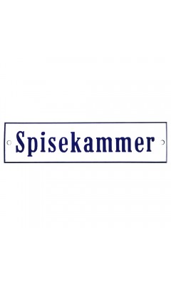 Emaljskylt Spisekammer vit - blå 20 x 5 cm modell 3-3 Emaljskylt Spisekammer vit - blå 20 x 5 cm modell 3-3