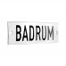 Emaljskylt BADRUM vit - svart 10 x 3 cm modell 20-3 Emaljskylt BADRUM vit - svart 10 x 3 cm modell 20-3