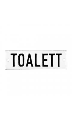 Emaljskylt TOALETT vit - svart 10 x 3 cm modell 20-3 Emaljskylt TOALETT vit - svart 10 x 3 cm modell 20-3