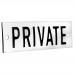 Emaljskylt PRIVATE vit - svart 10 x 3 cm modell 20-3
