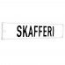 Emaljskylt SKAFFERI vit - svart 15 x 3 cm modell 20-3