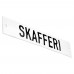 Emaljskylt SKAFFERI vit - svart 15 x 3 cm modell 20-3