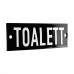 Emaljskylt TOALETT svart - vit 10 x 3 cm modell 21-3