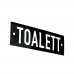 Emaljskylt TOALETT svart - vit 10 x 3 cm modell 21-3