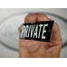 Emaljskylt PRIVATE svart - vit 10 x 3 cm modell 21-3