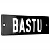 Emaljskylt BASTU svart - vit 10 x 3 cm modell 21-3