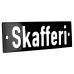 Emaljskylt Skafferi svart - vit 10 x 3 cm modell 21-3