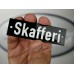 Emaljskylt Skafferi svart - vit 10 x 3 cm modell 21-3