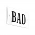 Emaljskylt BAD vit - svart 7 x 4 cm modell 22-3 Emaljskylt BAD vit - svart 7 x 4 cm modell 22-3