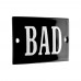 Emaljskylt BAD svart - vit 7 x 4 cm modell 23-3 Emaljskylt BAD svart - vit 7 x 4 cm modell 23-3