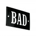 Emaljskylt BAD svart - vit 7 x 4 cm modell 23-3 Emaljskylt BAD svart - vit 7 x 4 cm modell 23-3