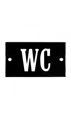 Emaljskylt WC svart - vit 7 x 4 cm modell 23-3 Emaljskylt WC svart - vit 7 x 4 cm modell 23-3