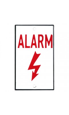 Emaljskylt ALARM vit - röd 6 x 10 cm modell 33-3 Emaljskylt ALARM vit - röd 6 x 10 cm modell 33-3