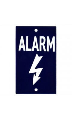 Emaljskylt ALARM blå - vit 6 x 10 cm modell 34-3 Emaljskylt ALARM blå - vit 6 x 10 cm modell 34-3
