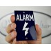 Emaljskylt ALARM blå - vit 6 x 10 cm modell 34-3