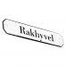 Emaljskylt Rakhyvel vit - svart 10 x 2 cm modell 30-3