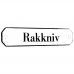 Emaljskylt Rakkniv vit - svart 10 x 2 cm modell 30-3