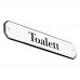 Emaljskylt Toalett vit - svart 10 x 2 cm modell 30-3
