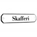Emaljskylt Skafferi vit - svart 10 x 2 cm modell 30-3
