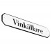 Emaljskylt Vinkällare vit - svart 10 x 2 cm modell 30-3
