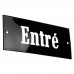 Emaljskylt Entré svart - vit 12 x 5 cm modell 8-3