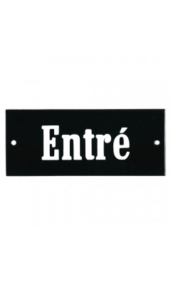 Emaljskylt Entré svart - vit 12 x 5 cm modell 8-3 Emaljskylt Entré svart - vit 12 x 5 cm modell 8-3