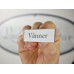 Emaljskylt Vänner vit - svart 6 x 2 cm modell 9-3