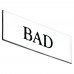 Emaljskylt BAD vit - svart 6 x 2 cm modell 9-3
