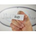 Emaljskylt BAD vit - svart 6 x 2 cm modell 9-3