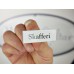 Emaljskylt Skafferi vit - svart 6 x 2 cm modell 9-3