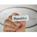 Emaljskylt Handduk vit - svart 6 x 2 cm modell 9-3