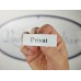 Emaljskylt Privat vit - svart 6 x 2 cm modell 9-3