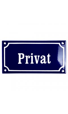 Emaljskylt Privat blå - vit 15 x 7,5 cm modell 11-3 Emaljskylt Privat blå - vit 15 x 7,5 cm modell 11-3