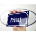 Emaljskylt Privat blå - vit 15 x 7,5 cm modell 11-3