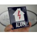 Emaljskylt ALARM flash blå - vit 10 x 10 cm modell 34-3
